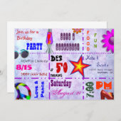 Diese Siebzigerjahre Einladung (Vorne/Hinten)