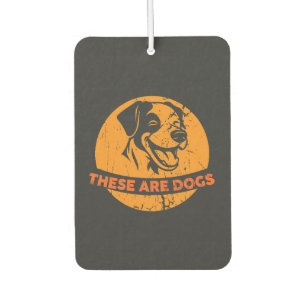 Diese sind Hunde mutig und lustig Retro-Hundefreun Autolufterfrischer