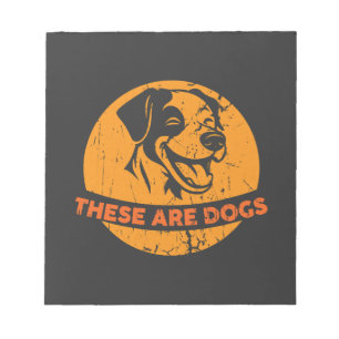 Diese sind Hunde mutig und lustig Retro-Hundefreun Notizblock