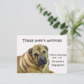 Diese sind keine Falten... Sie sind Charakterlinie Postkarte (Stehend Vorderseite)