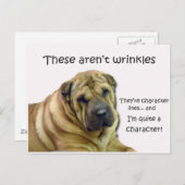 Diese sind keine Falten... Sie sind Charakterlinie Postkarte (Vorne/Hinten)