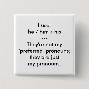 "Diese sind Knopf meiner Pronomina" Button