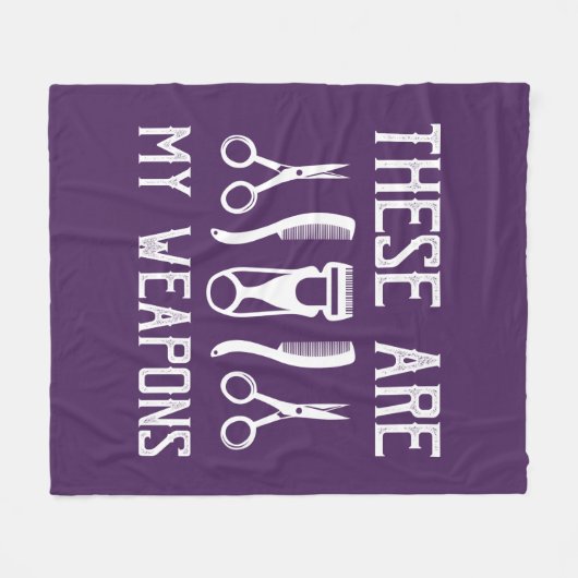 Diese sind meine Waffen Fleecedecke (Vorderseite (Horizontal))