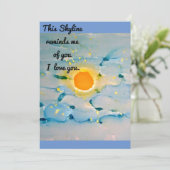 Diese Skyline-Karte Dankeskarte (Stehend Vorderseite)