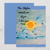 Diese Skyline-Karte Dankeskarte (Vorne/Hinten)