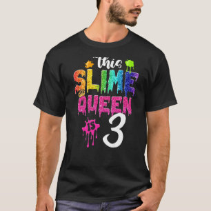 Diese Slime Queen ist 3. Geburtstag Girl Crown 3 J T-Shirt