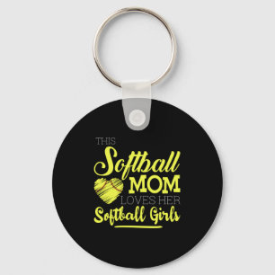 Diese Softball-Mutter Liebe ihre Softball-Girls Schlüsselanhänger