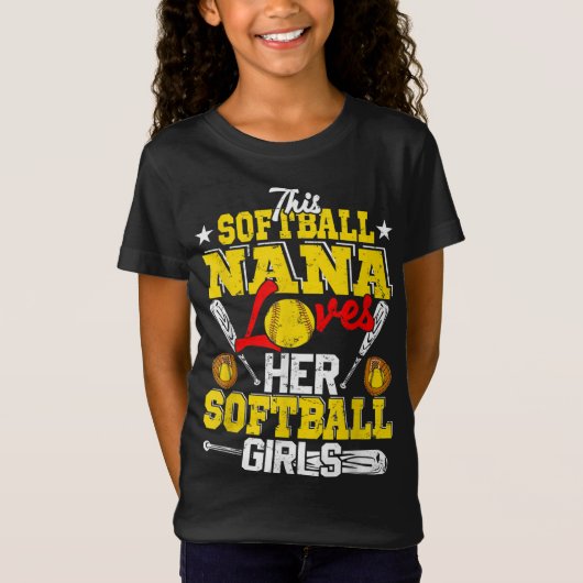 Diese Softball Nana Liebe ihre Softball Girls Matc T-Shirt (Vorderseite)
