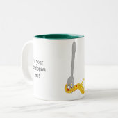 Diese Spaghetti-Pasta-Grafik anpassen Zweifarbige Tasse (Vorderseite Links)