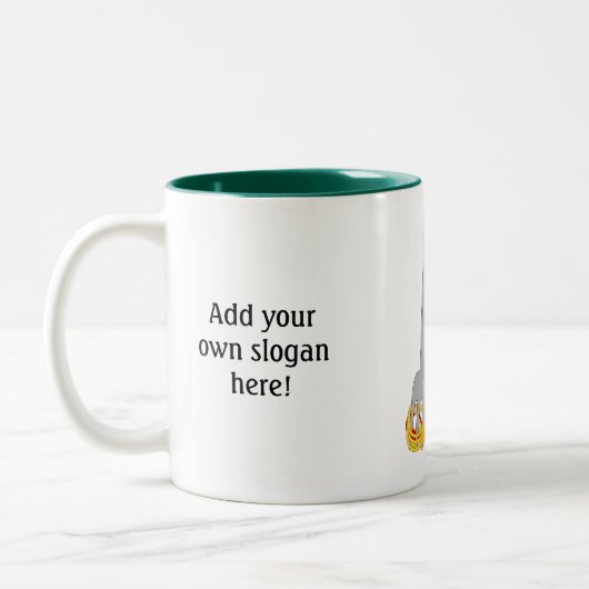 Diese Spaghetti-Pasta-Grafik anpassen Zweifarbige Tasse (Links)