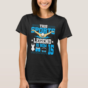 Diese sportliche Legende ist jetzt 15 Schwimmer 15 T-Shirt