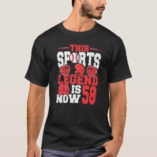 Diese sportliche Legende ist jetzt 58 Baseball Spi T-Shirt