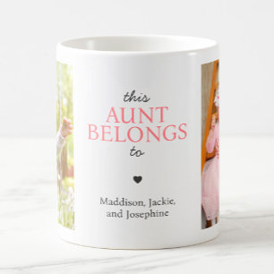 "Diese Tante gehört zu" Benutzerdefinierte Fotocol Kaffeetasse