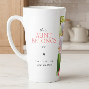 "Diese Tante gehört zu" Personalisierte Fotocollag Milchtasse