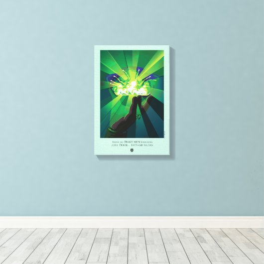 Diese tapferen Männer klopfen an unserer Tür Leinwanddruck (Insitu (Holzboden))