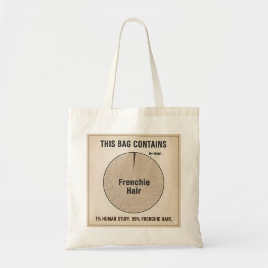Diese Tasche enthält 99% Frenchie-Haar Lustige Hun (Vorne)