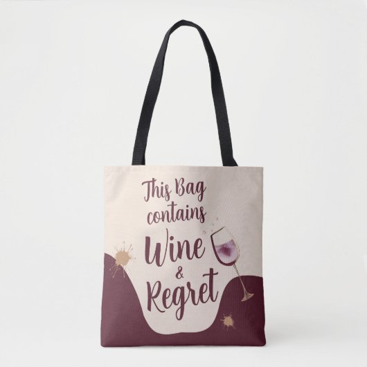 Diese Tasche enthält Wein und ein lustiges Geschen (Vorderseite)