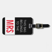 Diese Tasche gehört Frau Pink Gepäckanhänger (Vorderseite horizontal)