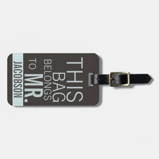 Diese Tasche gehört HERRN Gepäckanhänger (Vorderseite horizontal)