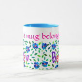 "Diese Tasse gehört der Bev" Ringer-Tasse (Zentrum)