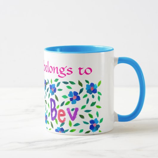 "Diese Tasse gehört der Bev" Ringer-Tasse (Rechts)
