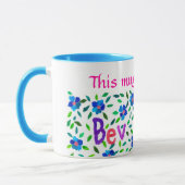 "Diese Tasse gehört der Bev" Ringer-Tasse (Links)