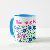 "Diese Tasse gehört der Bev" Ringer-Tasse (Vorderseite Links)
