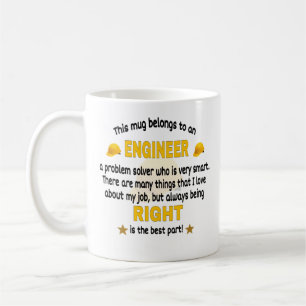  Diese Tasse gehört einem Ingenieur. Geschenk des 