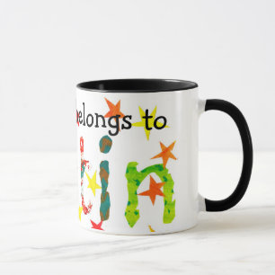 'Diese Tasse gehört zu Justin' Ringer-Tasse