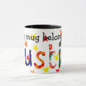 'Diese Tasse gehört zu Justin' Ringer-Tasse (Zentrum)