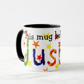 'Diese Tasse gehört zu Justin' Ringer-Tasse (Vorderseite Links)