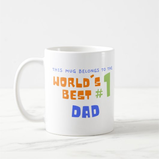 Diese Tasse gehört zum besten Vater der Welt (Links)
