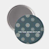 Diese Träume in Pläne verwandeln Magnet (Vorderseite/Rückseite)
