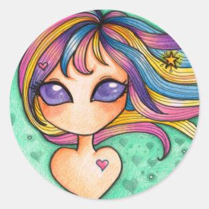 Diese Träume Runder Aufkleber