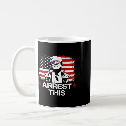 Diese Trump Fingers Pro Trump Flag American (auf B Kaffeetasse (Links)