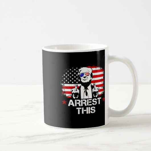 Diese Trump Fingers Pro Trump Flag American (auf B Kaffeetasse (Rechts)