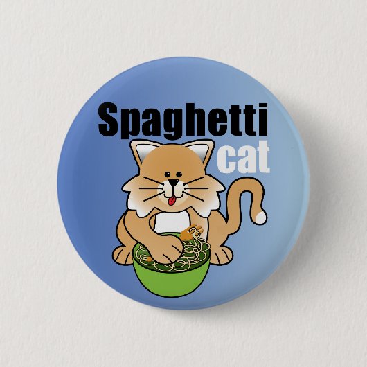 Diese verrückte Spaghetti-Katze Button (Vorderseite)