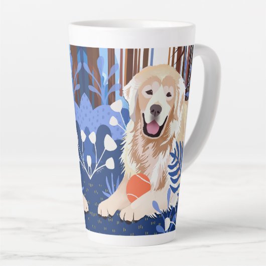 DIESE VIELE IST WAHR Golden Retriever Latte Tasse (Rechte Ecke)
