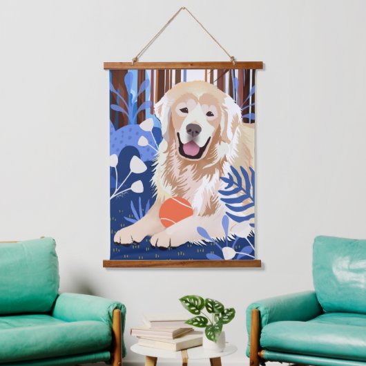 DIESE VIELE SIND WAHRSCHEINLICH goldene Retriever- Wandteppich Mit Holzrahmen (Wohnzimmer)