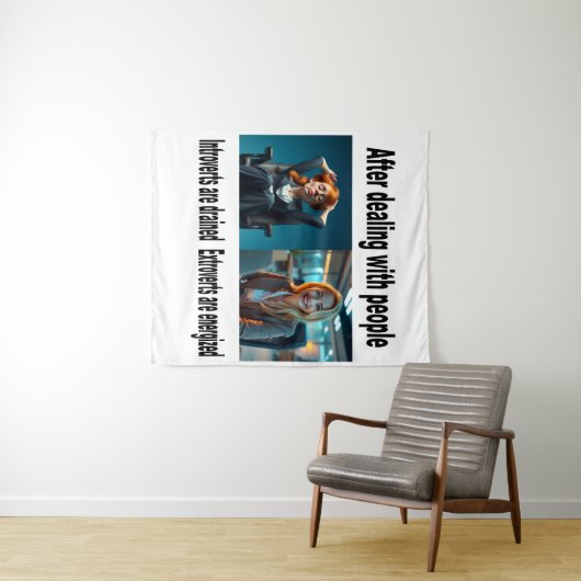 Diese Wandkunst für Introvertierte und Extrovertie Wandteppich (Beispiel (Horizontal))