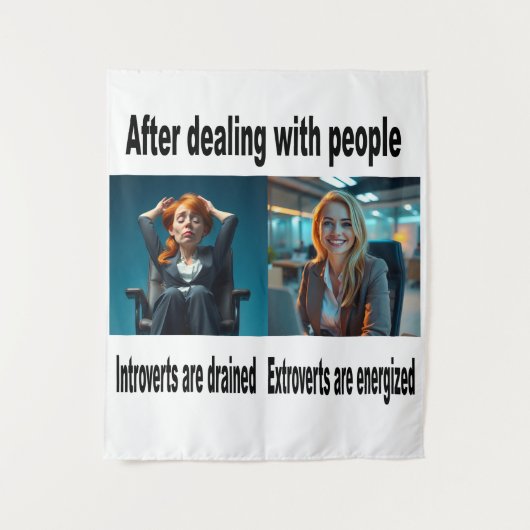 Diese Wandkunst für Introvertierte und Extrovertie Wandteppich (Vorderseite)