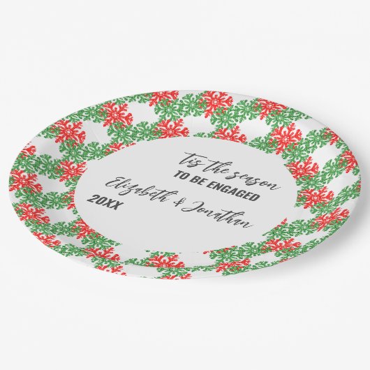 Diese Weihnachtsabendveranstaltung Pappteller (Schrägansicht)