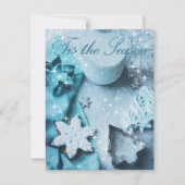 Diese Weihnachtskarte ist der blaue Glitzer der Sa (Vorderseite)