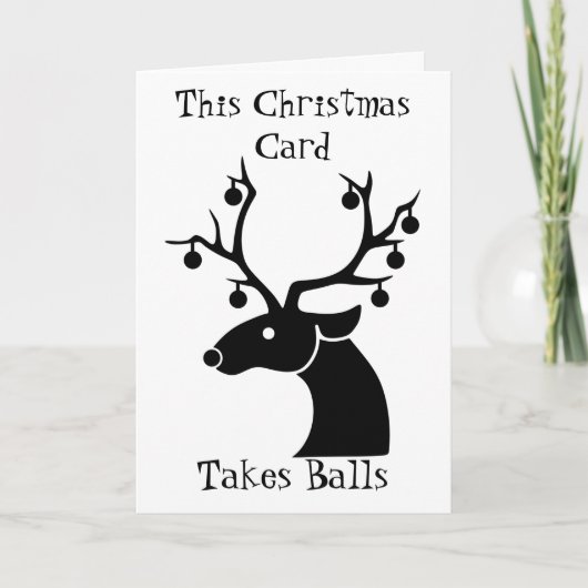 Diese Weihnachtskarte nimmt Bälle Feiertagskarte (Vorderseite)