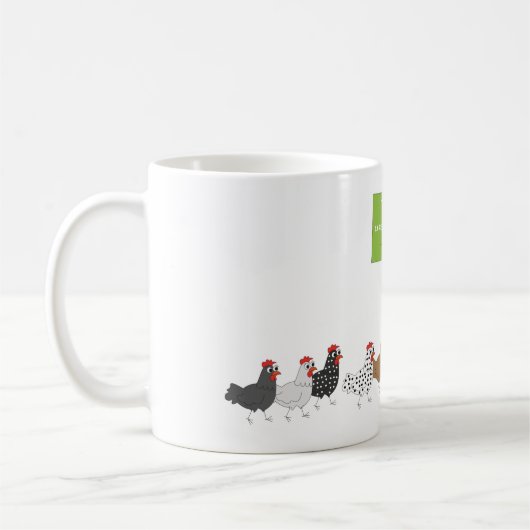 Diese Weise zu verrückter Huhn-Dame Kaffeetasse (Links)