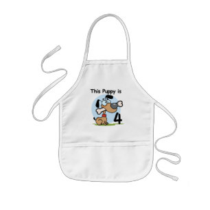 Diese Welpe 4. Geburtstag Tshirts und Geschenke Kinderschürze