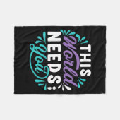 Diese Welt braucht dein Design Fleecedecke (Vorderseite (Horizontal))