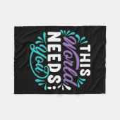 Diese Welt braucht dich Premium Tri-Blend Design Fleecedecke (Vorderseite (Horizontal))