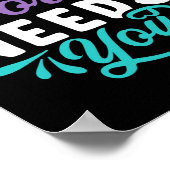 Diese Welt braucht dich Premium Tri-Blend Design Poster (Ecke)