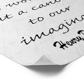 Diese Welt ist nur eine Leinwand unserer Vorstellu Poster (Ecke)